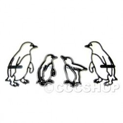 Set of 4 Penguins Patchwork Cutter