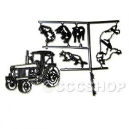 Tractor Sheep and Dog Patchwork Cutter