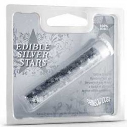 Silver Stars Edible Glitter