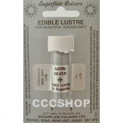 Satin Silver Edible Lustre Dust