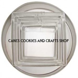 Set of 6 Square Cookie Cutters