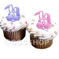 20 Bunny Face Cake Rings