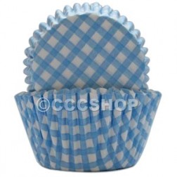 Blue Gingham Cupcake Cases