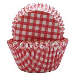 Red Gingham Cupcake Cases