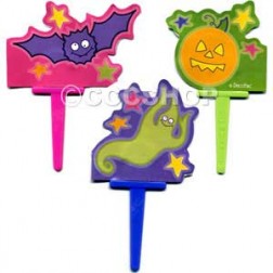 12 Halloween Deco Cake Picks