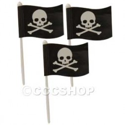 144 Pirate Skull and Crossbone Flag Picks