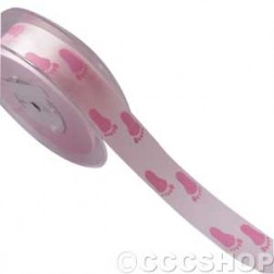 Pink Baby Feet Ribbon 