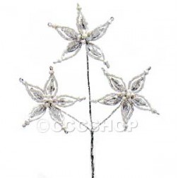 Clear Bead Flower Spray