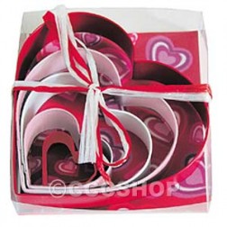 Poly Resin Coated Heart Cookie Cutter Set