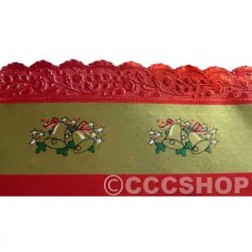 2 Metres Christmas Cake Red and Gold Band