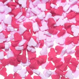 Pink and Red Mini Heart Sprinkles