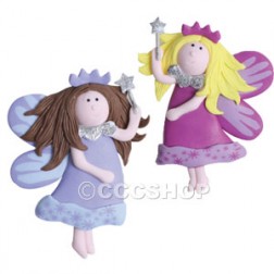 2 Fairy Claydough Cake Decorations