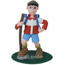 Male Hiker Claydough Cake Decoration