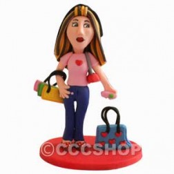 Shopaholic Claydough Cake Decoration