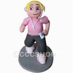 Lady Runner Claydough Cake Decoration