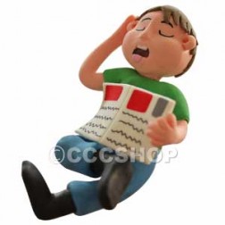 Man Relaxing Claydough Cake Decoration