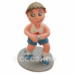 Male Runner Claydough Cake Decoration