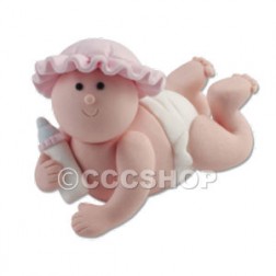 Baby Girl Claydough Cake Decoration