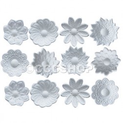 White Textured Sugar Flowers