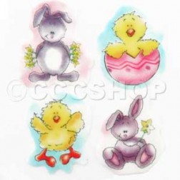 Chick and Bunny Icing Plaques