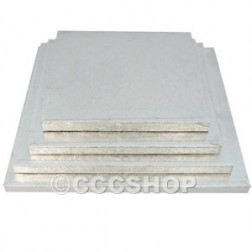 11" Square Silver Cake Drum