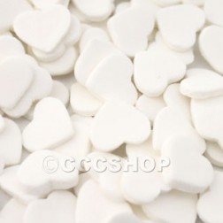 Pearl White Heart Cake Decorations