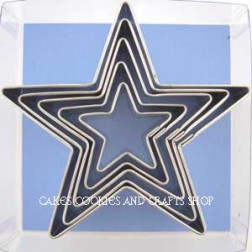 Set of 5 Star Cookie Cutters