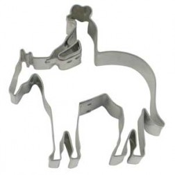 Horse and Cowboy Stainless Steel Cookie Cutter