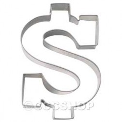 Dollar Sign Cookie Cutter - Stainless Steel