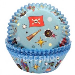 Blue Pirate Cupcake Cases