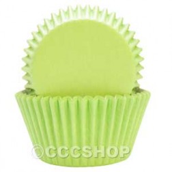 Bulk Lime Cupcake Cases - Deep