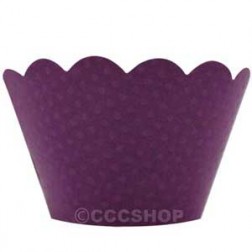Dotty Purple Cupcake Wrappers