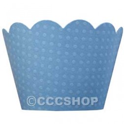Dotty Sky Blue Cupcake Wrappers