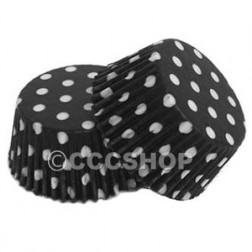 Black and White Spot Cupcake Cases