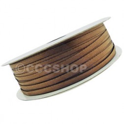 3mm Brown Double Sided Satin Ribbon 
