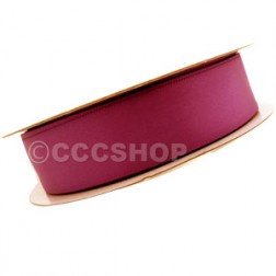 15mm Burgundy Double Sided Satin Ribbon 
