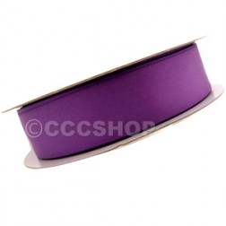 25mm Plum Double Sided Satin Ribbon 