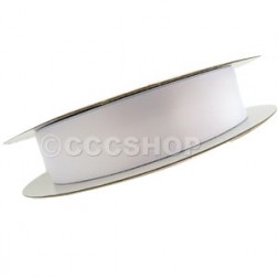 25mm White Double Sided Satin Ribbon 