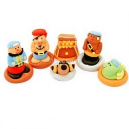 6 Pirate Edible Cakes Figures
