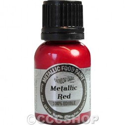 Metallic Red Edible Food Paint