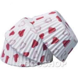 Petite Heart Baking Cups