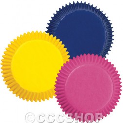 Pink Navy and Yellow Cupcake Cases