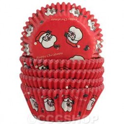 Santa Mini Cupcake Cases