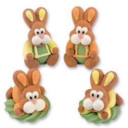 4 Sugar Easter Bunnies 3D