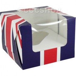 Union Jack Single Cupcake Box