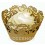 Cupcake Wrapper - Gold Holly Decorative Lace 