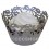 Cupcake Wrapper - Silver Holly Decorative Lace