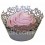 Silver Stars Cupcake Wrapper Decorative Lace 