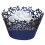 Midnight Blue Stars Cupcake Wrapper Decorative Lace 