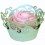 Cupcake Wrapper - Light Green Swirls Decorative Lace 